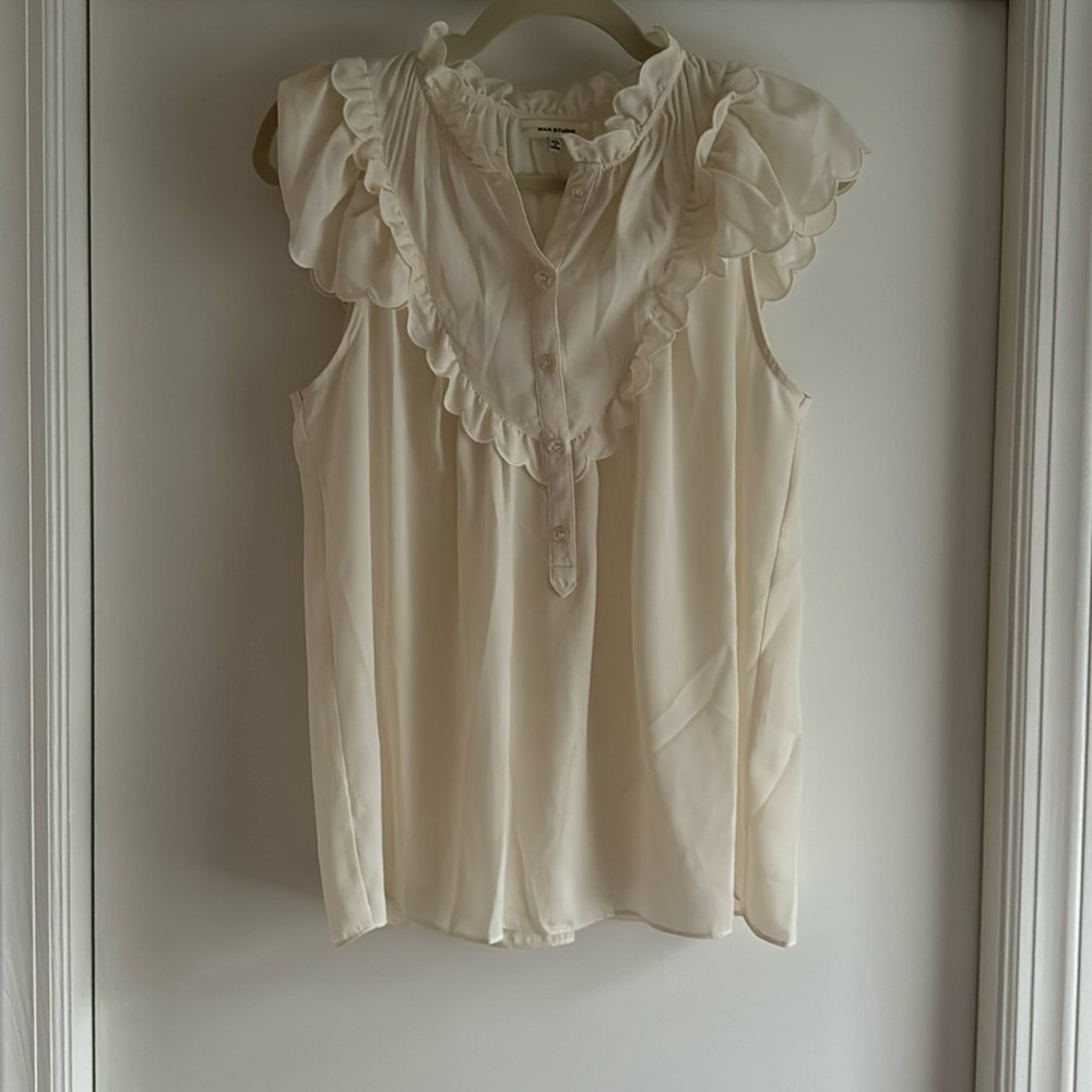 Max Studio cream blouse
